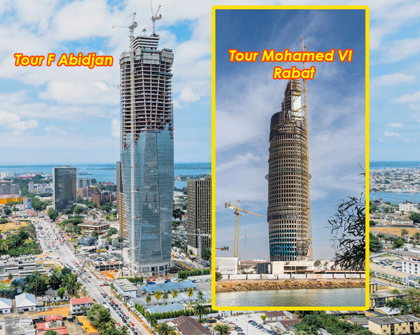 Abidjan et Rabat : deux tours, deux symboles de l’Afrique moderne Abidjan et Rabat : deux tours, deux symboles de l’Afrique moderne