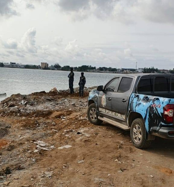 La Brigade spéciale de lutte contre le remblayage s’est rendue sur le site pour constater les faits La Brigade spéciale de lutte contre le remblayage s’est rendue sur le site pour constater les faits
