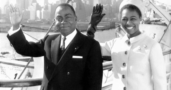 Félix Houphouët-Boigny et son épouse Marie Thérèse Félix Houphouët-Boigny et son épouse Marie Thérèse