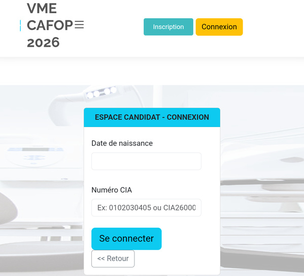 Une vue de l'espace candidat Une vue de l'espace candidat