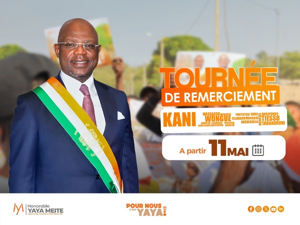 Yaya Méité entame une grande tournée de remerciement et de proximité