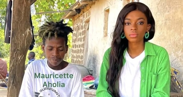 La jeune influenceuse Mauricette Aholia et l'artiste DJ Congélateur le 25 mai 2024. Photo DR. La jeune influenceuse Mauricette Aholia et l'artiste DJ Congélateur le 25 mai 2024. Photo DR.