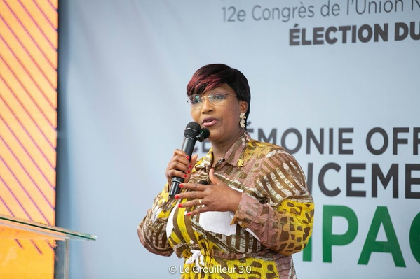 Marie-Laure N'goran, journaliste- présentatrice du journal télévisé de 20 Heures de RTI 1 élue présidente de l'UNJCI