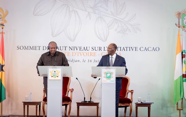 Le chef de l’État ivoirien a coprésidé, avec son homologue ghanéen, le Sommet de haut niveau sur l’« Initiative Cacao » Côte d’Ivoire-Ghana à Abidjan.