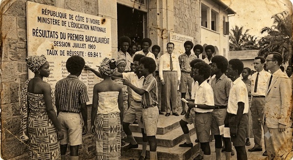1960, résultat du premier Baccalauréat de Côte d'Ivoire.