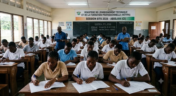 Le coup d'envoi de la session 2026 du Brevet de Technicien Supérieur (BTS) sera donné ce lundi 20 juillet sur toute l'étendue du territoire ivoirien.