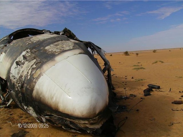 Le Boeing 727 surnommé « Air cocaïne s’est écrasé dans le Nord Mali en 2009. © AFP Le Boeing 727 surnommé « Air cocaïne s’est écrasé dans le Nord Mali en 2009. © AFP