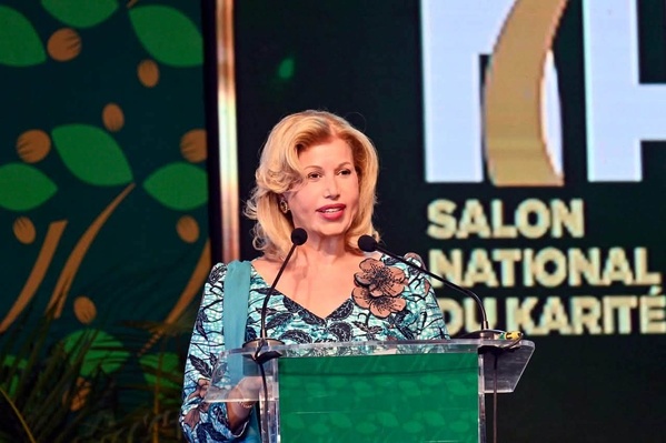 La Première Dame de Côte d'Ivoire lors de son discours au SNK, ce mardi 13 octobre.