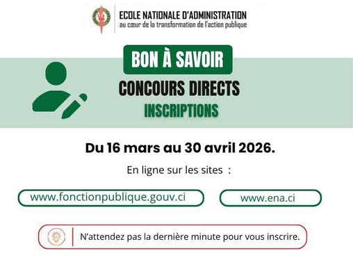 L’École Nationale d’Administration (ENA) a ouvert les inscriptions pour son Concours Direct 2026