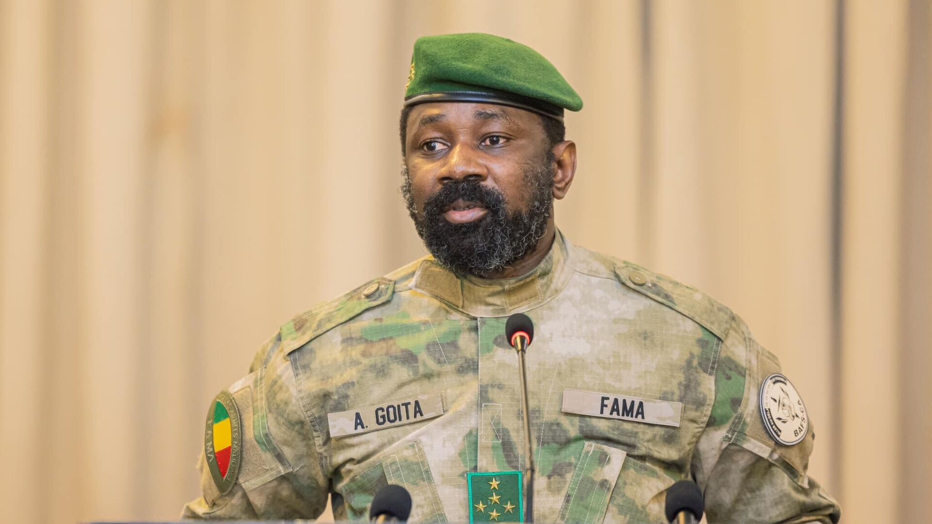 Assimi Goita, chef de la junte du Mali.