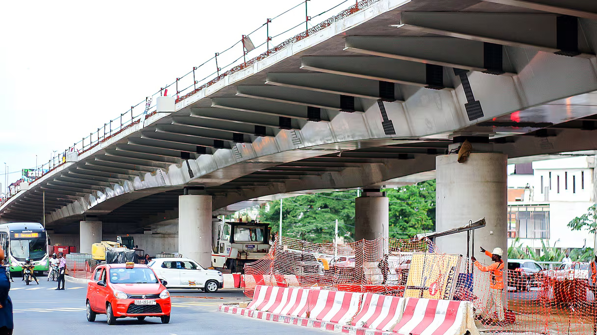 L'échangeur de l'école de police.