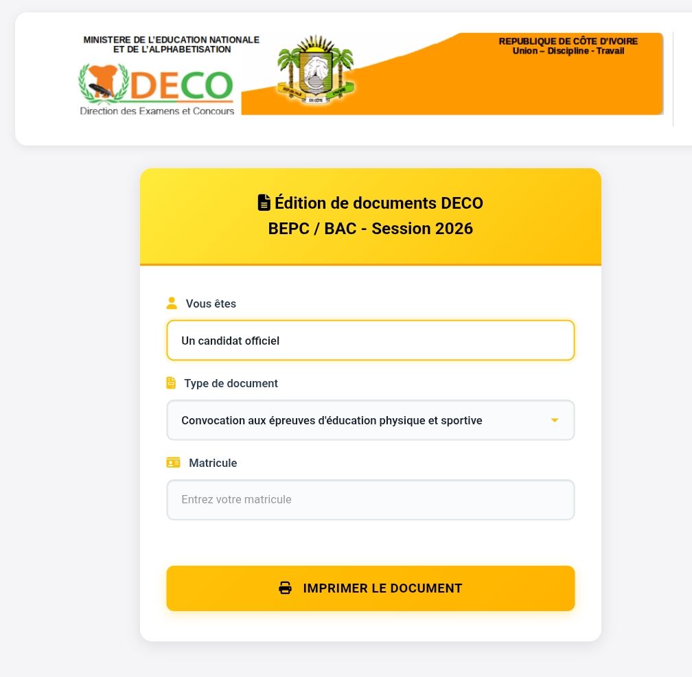 Les convocations sont disponibles sur le site de la DECO.