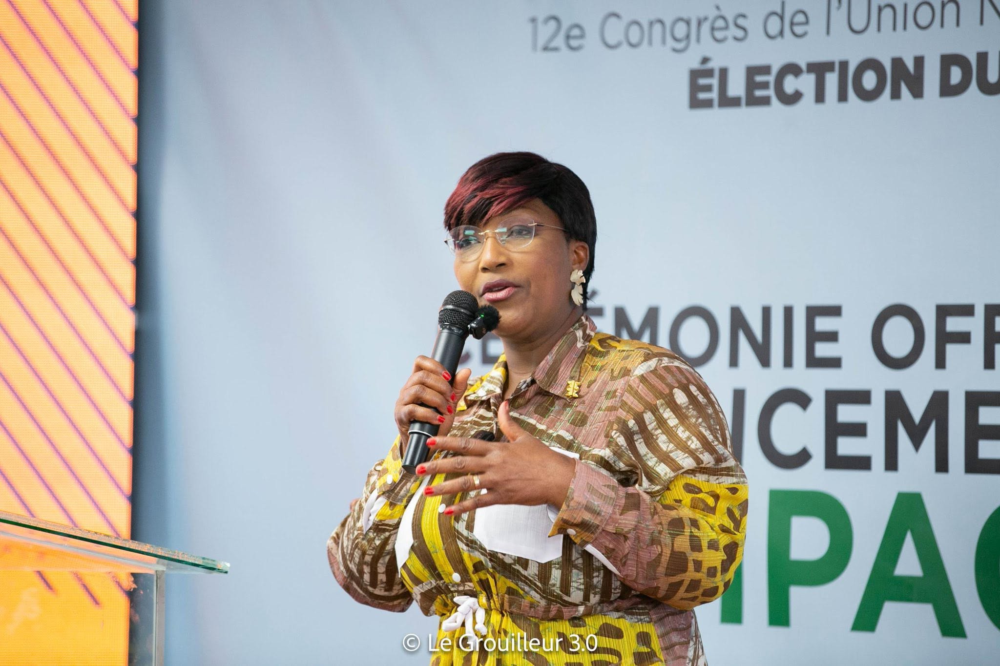 Marie-Laure N'goran, journaliste- présentatrice du journal télévisé de 20 Heures de RTI 1 élue présidente de l'UNJCI