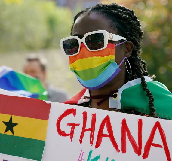 À Harlem, des manifestants dénoncent le projet de loi anti-LGBTQ+ actuellement débattu au Ghana.