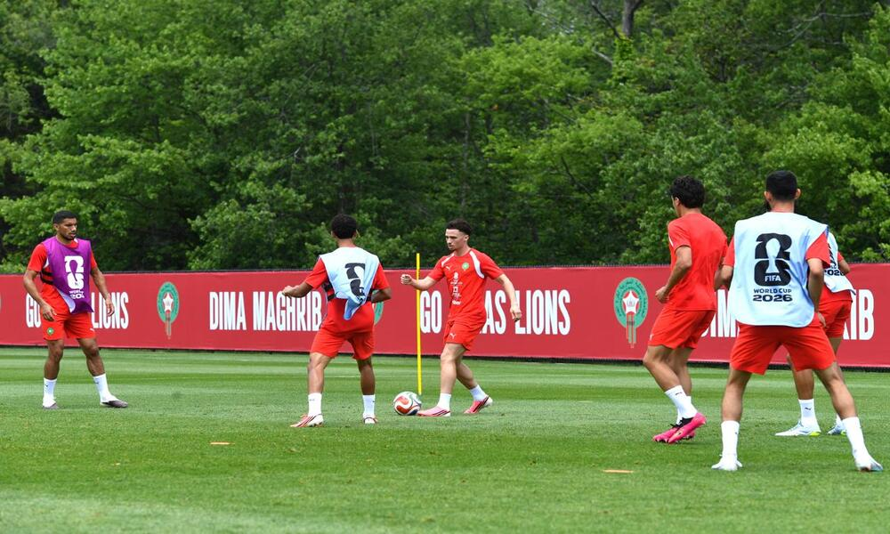 L'équipe du Maroc à l'entrainement.