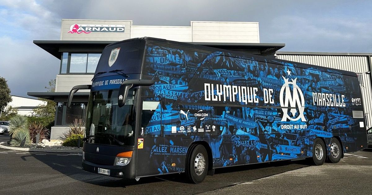 Le bus de l'Olympique de Marseille