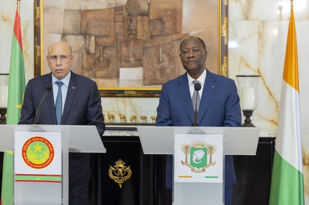 Les Présidents  Ouattara et El Ghazouani