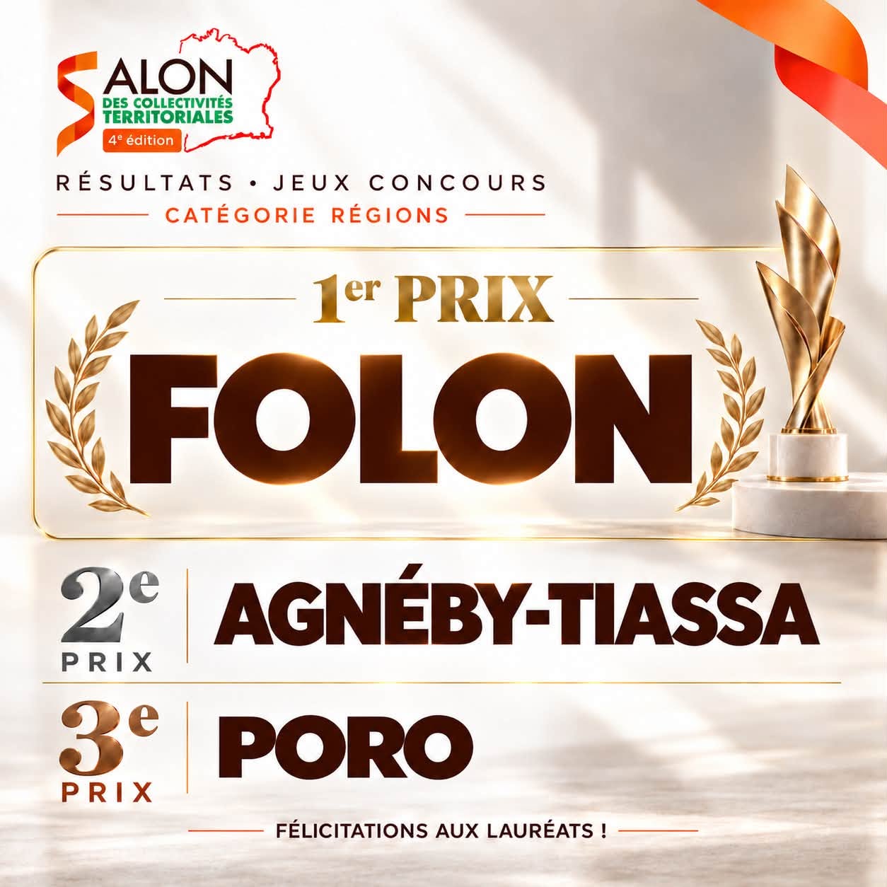 Tiassalé et le Folon sacrés champions