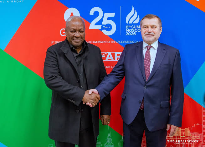 Le Président John Mahama est déjà à Moscou.