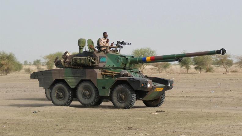 Une patrouille de l'armée tchadienne.