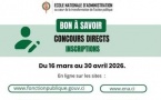 ENA 2026 : Comment accéder aux plateformes du Concours Direct