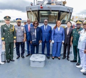 Côte d’Ivoire : Mariatou Koné marraine du patrouilleur « Capitaine de Vaisseau Blamassi »