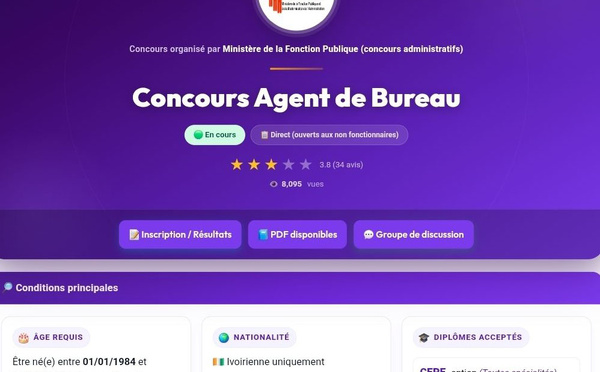 Concours administratifs 2026 : fin des inscriptions le 30 avril, voici le lien pour s’inscrire