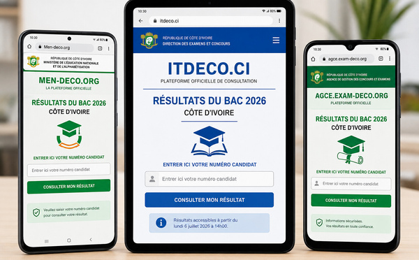 Résultats BAC 2026 Côte d'Ivoire : consultez votre admission sur Men-deco.org, Itdeco.ci ou Agce.exam-deco.org