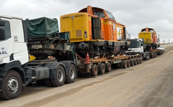 Métro d’Abidjan : cinq locomotives acheminées vers le site d’Abobo-Sagbé